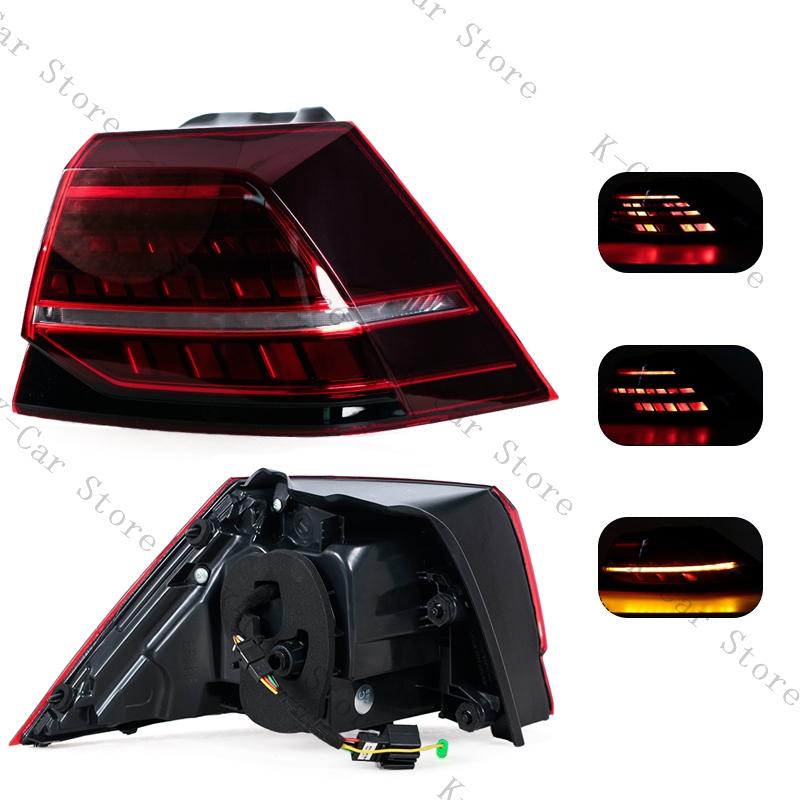 For Volkswagen VW Golf 7/7.5 2013-2020 Modification LED Tail Light Streamer Turn Signal Fog Lamp Tail Light Assembly Accessories