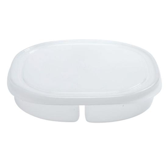 

Четырехсекционный контейнер для хранения свежих продуктов, устойчивый к низким температурам, многоразовый пластиковый контейнер для хранения для дома белый