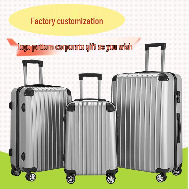 20-Inch Fixed Spot Corner Protector Trolley Luggage – ABS Travel Suitcase Bag with Printed Logo, Ideal As a Business Gift.