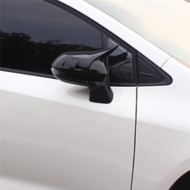 Gloss Black OX Horn Side Door Rearview Mirror Cover Trim Cap Replacement Accessories For Toyota Corolla -