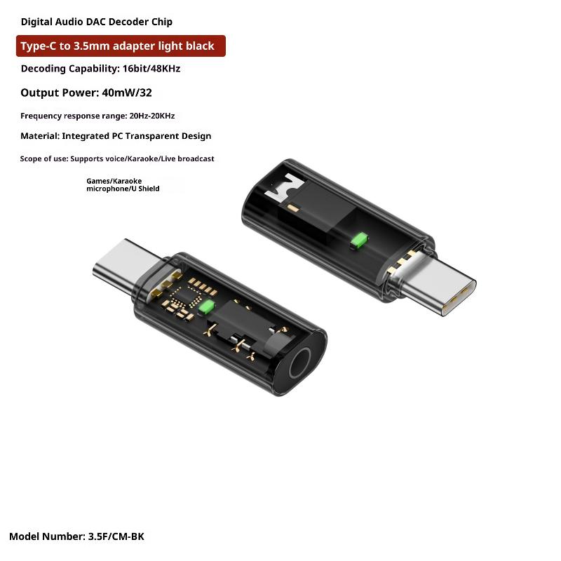 1Pcs Type C To 3.5mm Audio Adapter Earphone AUX Adapter For Phone 15 Galaxy S24 S23 Ultra USB Type C To 3.5mm Aux Adapter