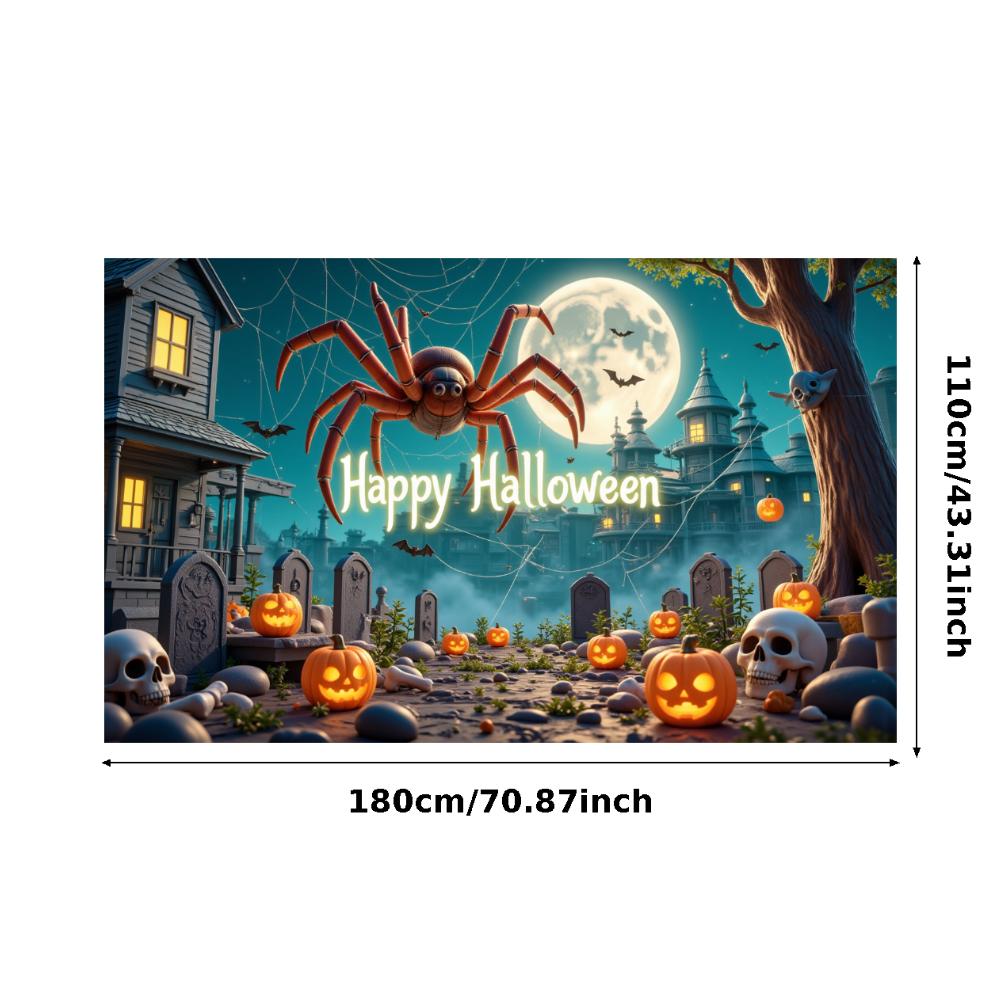 Holiday Banner Lanterns Party Prop Halloween Decor Dark Theme Scary Prop For Night Event Haunted House Holiday Event