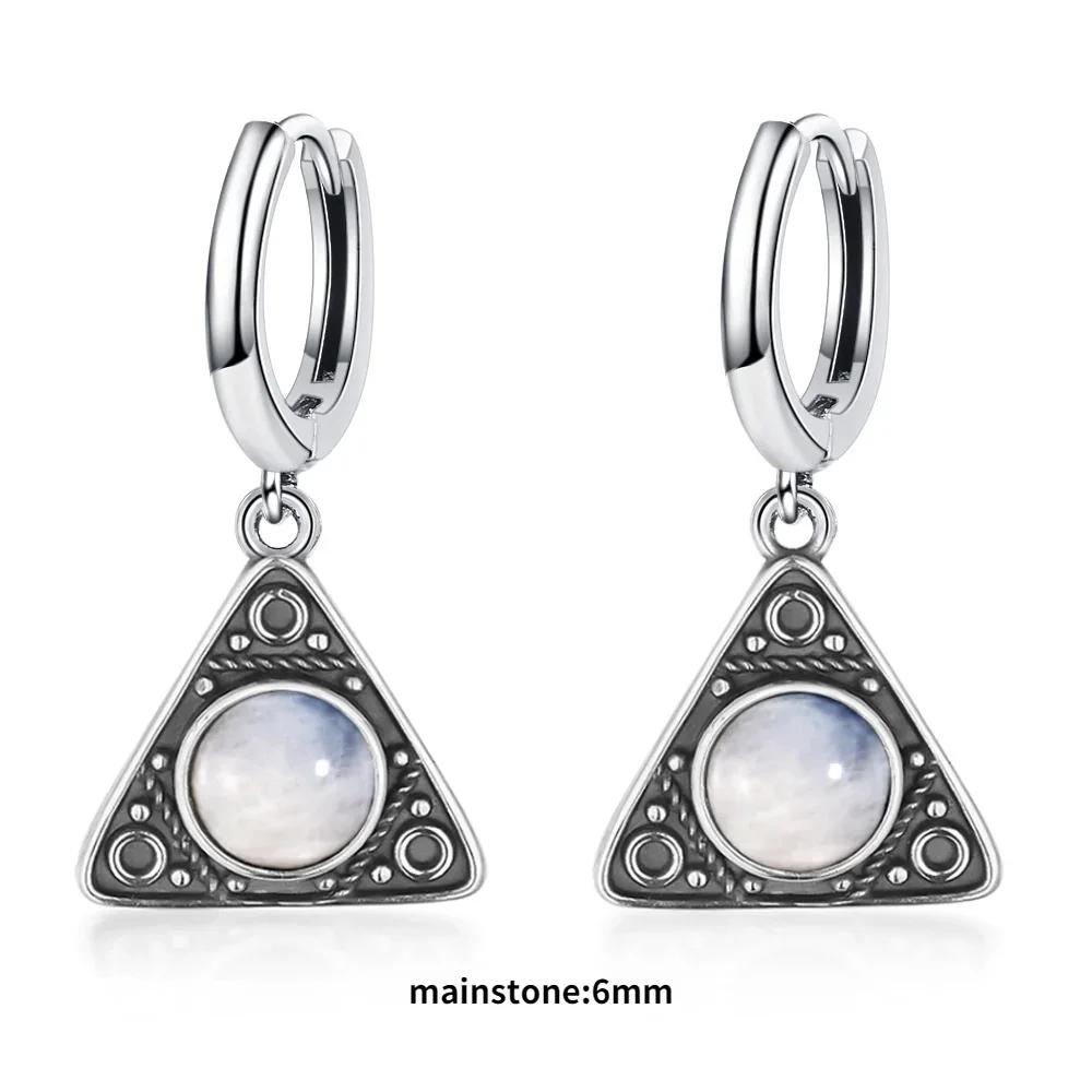 Neue Elegante Natürliche Kyanit Silber Tropfenohrringe für Damen Vintage Hochzeit Verlobung Creolen Ohrringe Geschenke