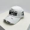 New Unisex Letter Embroidery Broken Style Baseball Hats Breathable Personal Sunshade Peaked Caps Versatile Fashion Street Retro