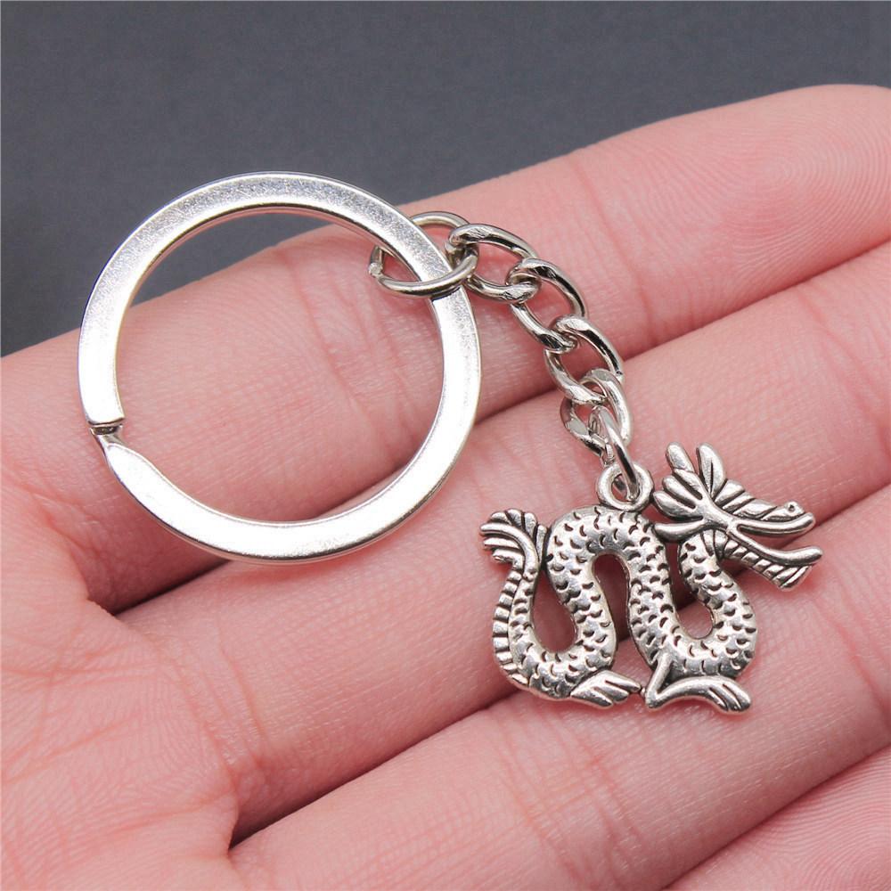 Anime Dragon Snake Oriental Keychain for Office Workers Fashion Casual Gift for Kids Retro School Charm