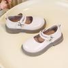 Girls Small Leather Shoes 2025 New Spring and Autumn Children's Princess Shoes Soft-soled Non-slip Single Shoes Mary Jane Butterfly Performance Shoes