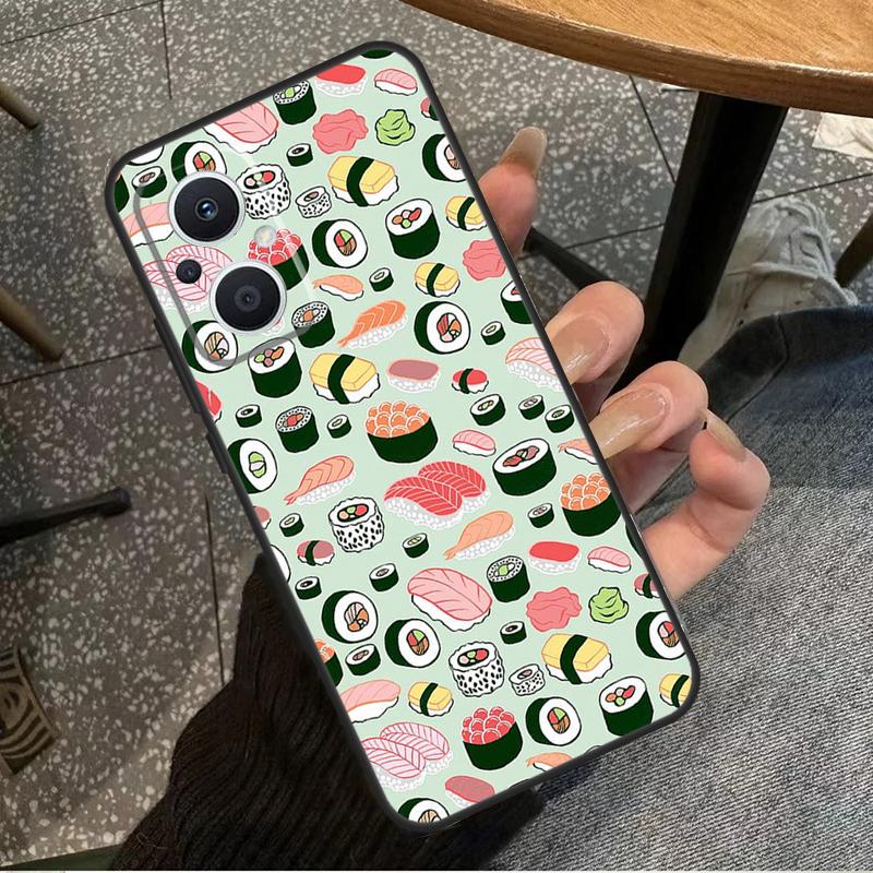 Kawaii Sushi Crowd For OPPO Reno 10 11 12 13 14 Pro 7 8 Lite 8T 11F 12F 13F 14F OPPO Find X8 X9 X5 X6 Pro Case