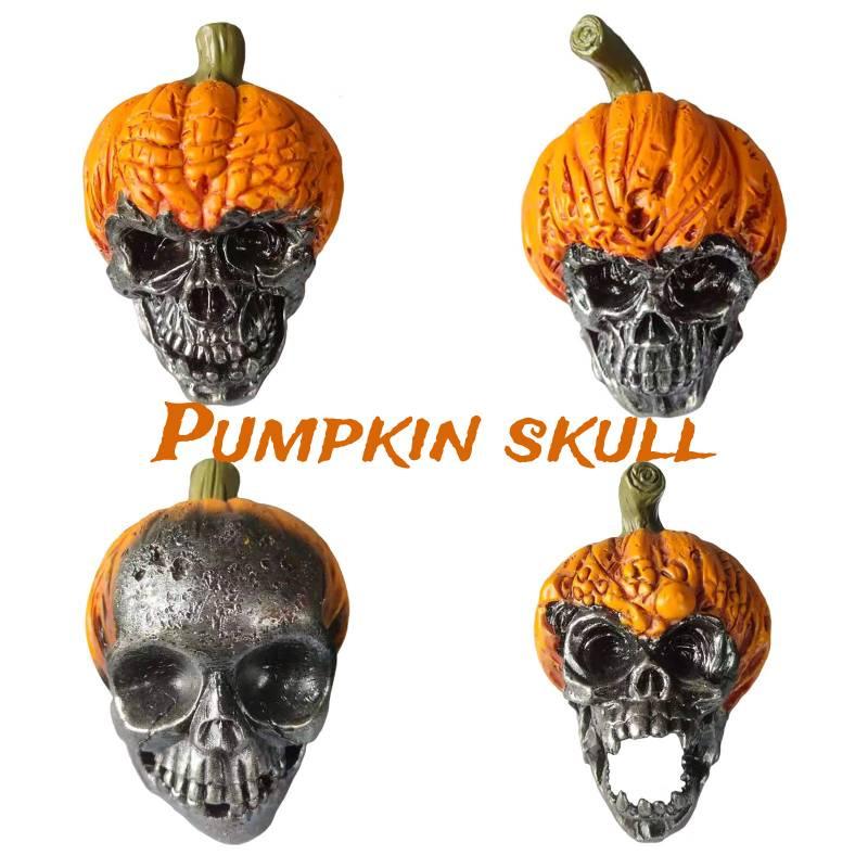 Exquisite Resin Craft Evil Pumpkin Skull Halloween Decoration