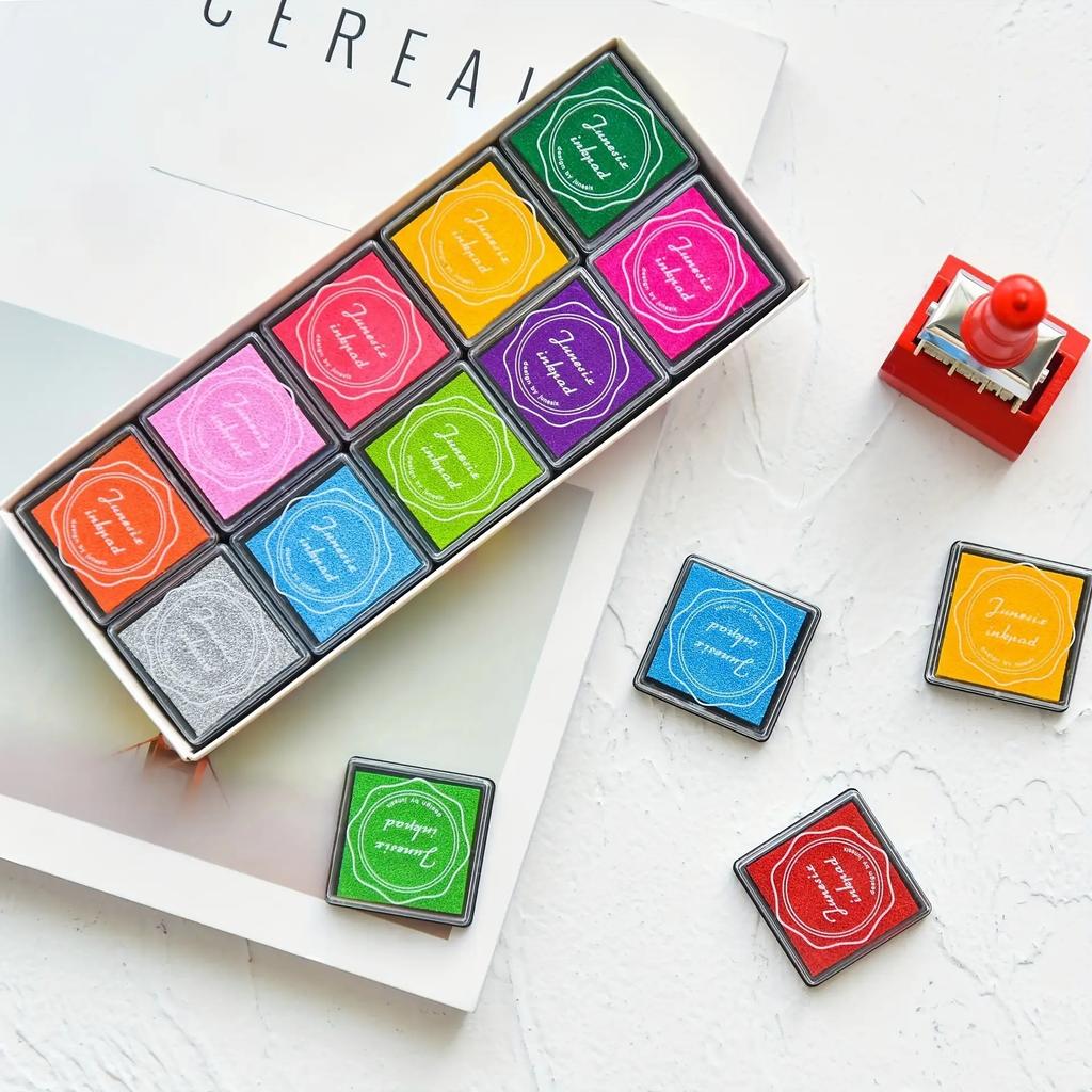 20 pz/set Tamponi d'inchiostro lavabili sicuri per Artigianato, Scrapbooking e Progetti Artistici - Tampone d'inchiostro lavabile non tossico con colori vivaci