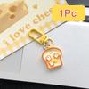 1Pcs/4Pcs Keychain Decoration Woman Keychain Gift Resin Keychain Purse Cute Breakfast Keychain Hang On Backpack