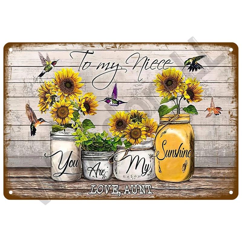 Vintage Metal Tin Sign  Retro Cafe  Garden Wall Art Home Decor Plaque for Room Farmhouse Painting Gift Perfect for Wall Mural  D