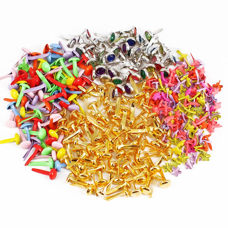 8x17mm Two-Legged Round Colored Rivets for Children's DIY Crafts