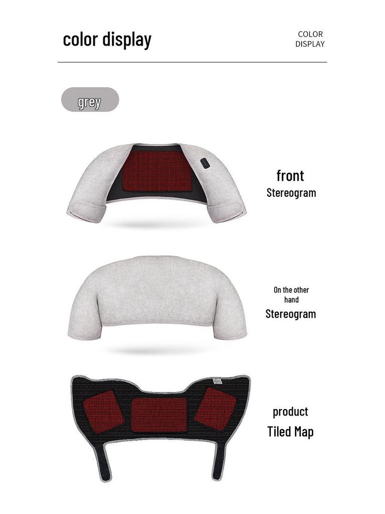 Heated Shoulder and Neck Massager Shawl with Red Light Therapy for Middle-aged and Elderly