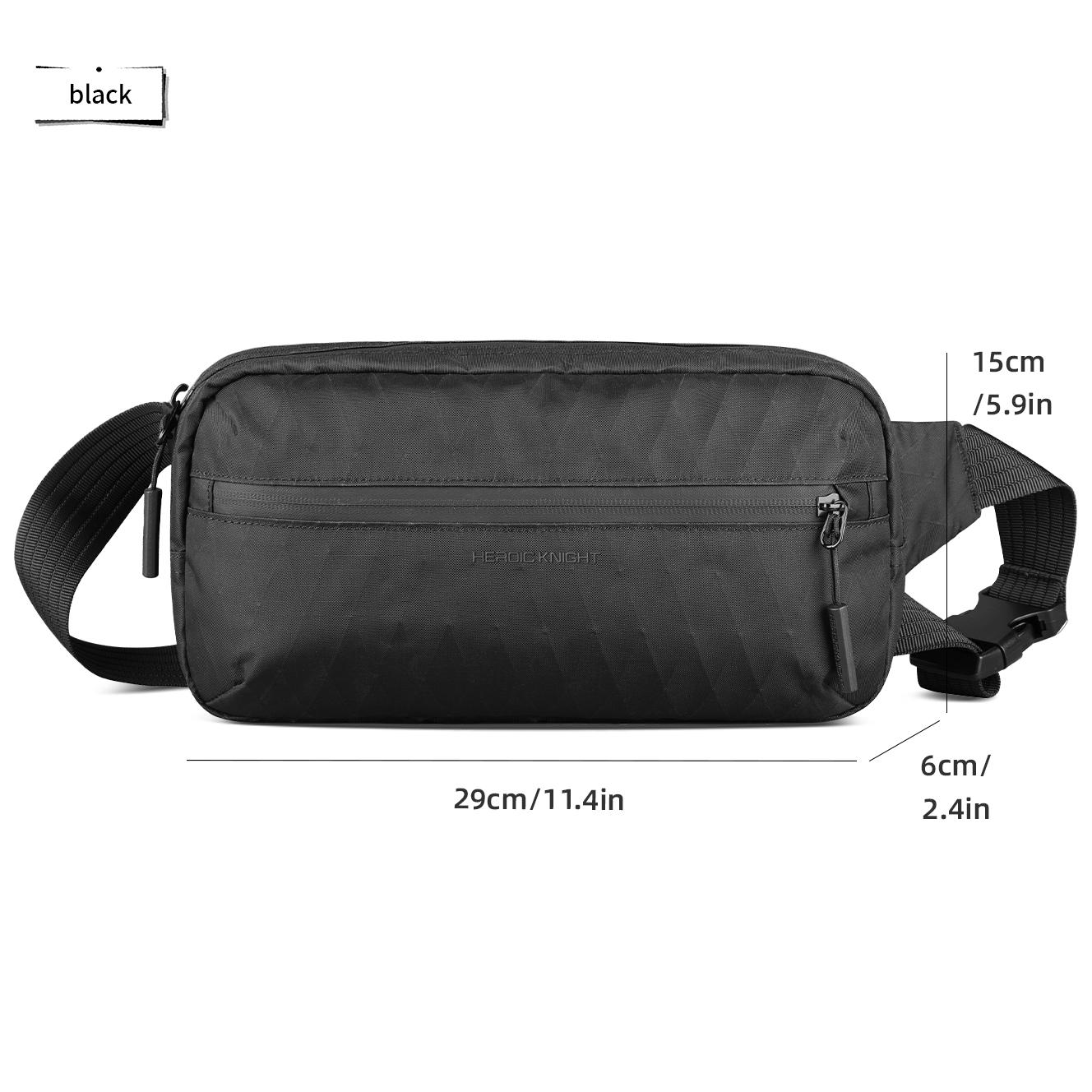 

Героический рыцарь Новый дизайн Водонепроницаемая ткань X-Pac Сумка кроссбоди для мужчин Минималистичная модная нагрудная наплечная сумка Легкая для переноски Повседневная дорожная сумка чёрный