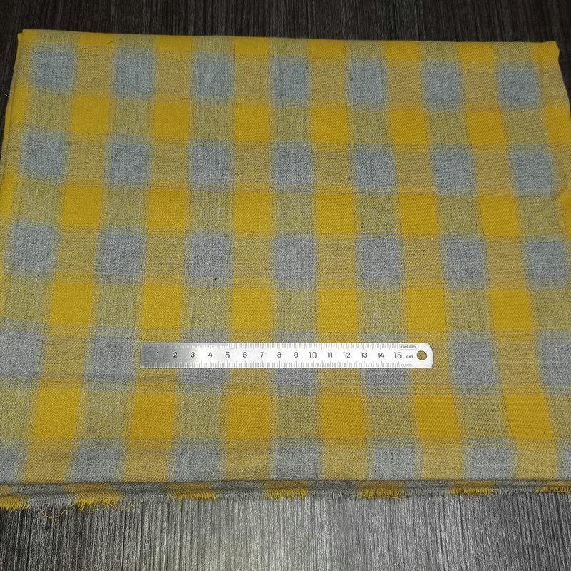 Spot Color-Woven Plaid Jacquard Fabric for Children's Autumn/Winter Brushed Polyester-Cotton Shirts