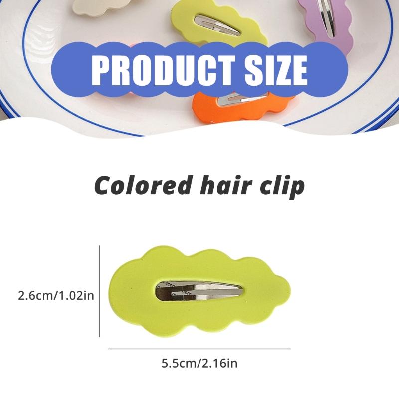 Cute Flat Clip Hairpin Barrettes Casual Cloud Shape Headwear Bunches Clip Simple Hair Clip Photo Props