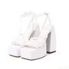 Square Toe 2025 New Woman Platform Sandals Shoes Hoof Heels High Platform Summer Sexy Elegant Fashion Woman Heels Shoes Sandals