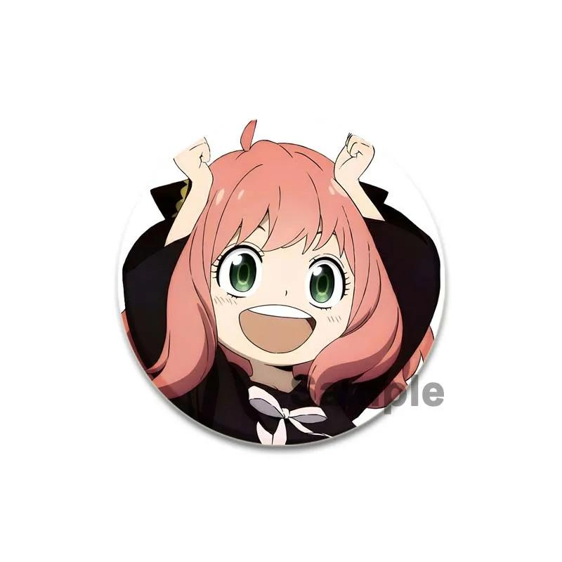 32/44/58mm SPY X FAMILY Enamel Pin Cute Anime Brooches Anya Forger Cute Head Lapel Pins Cartoon Badge Backpack Hat Jewelry Accessories Gift