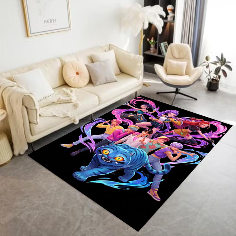 Cyberpunk Fashion Heroes Floor Mat Suitable for Study room Playrooms Dining Room Balcony Antislip Carpet Anime Office Decor