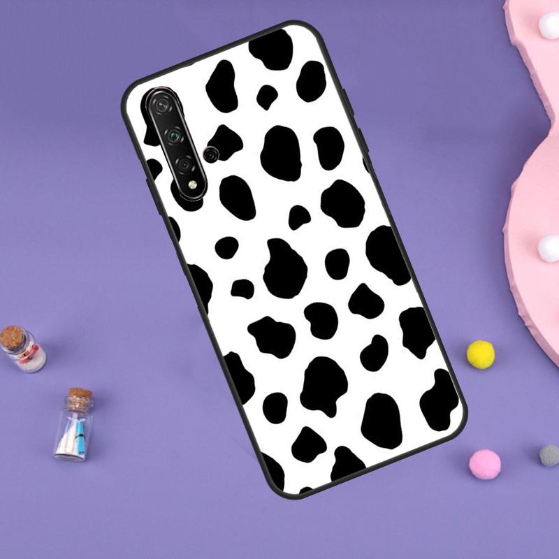 White Black Cow Print For Huawei Nova 10 9 SE 3i 7i 8i 11i 12i Y60 Y61 Y70 Y72 Y73 Y90 Y91 P20 P30 P40 Lite Case