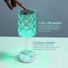 Portable Crystal LED Table Lamp 3 Color Touch Control Rechargeable Lamp, Night Light, Bedside Lamp,Dining Room Lamp (16-Color)