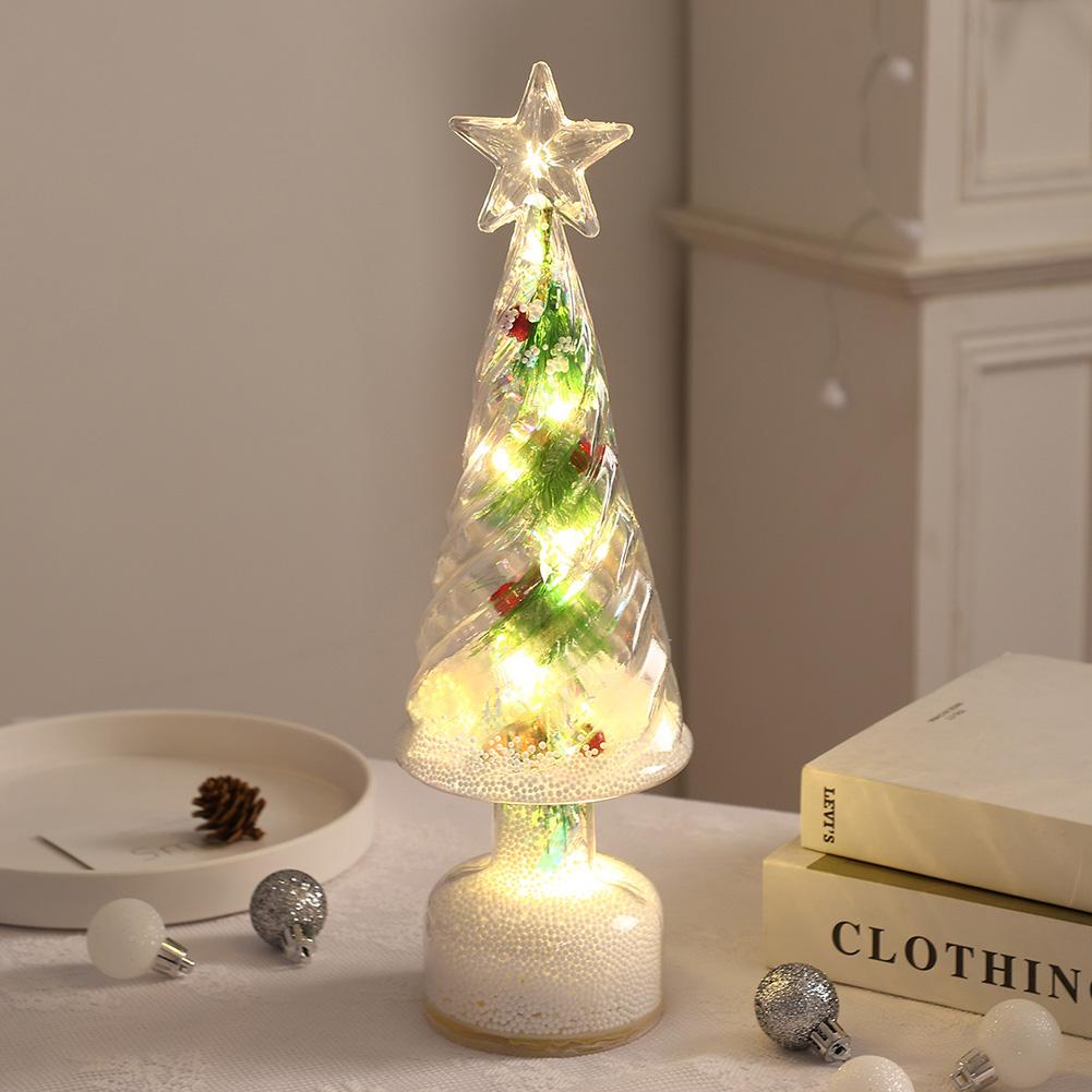LED Christmas Tree Night Lights - Versatile DIY Desktop Ornaments for New Year Party & Home Decorations