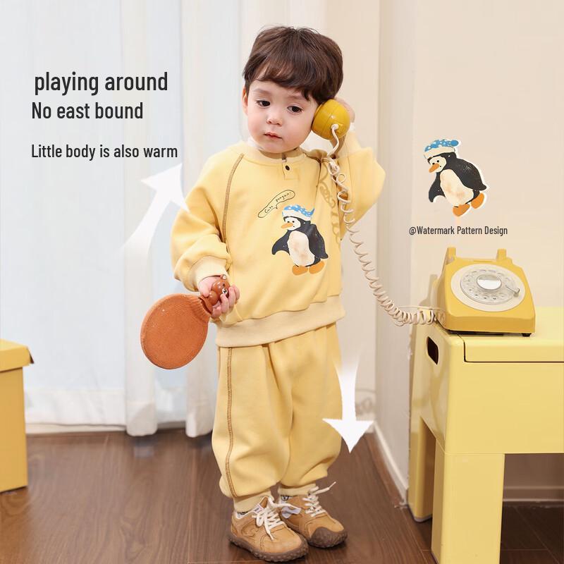 LUSON Little O s Dad Baby Boys  Casual Sweatshirt Set 80