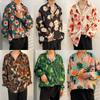 Flower Shirt Men'S Long Sleeves Spring And Autumn High-End Sense Trend Ruffian Handsome Niche Hong Kong Style Retro Shirt Jacket
