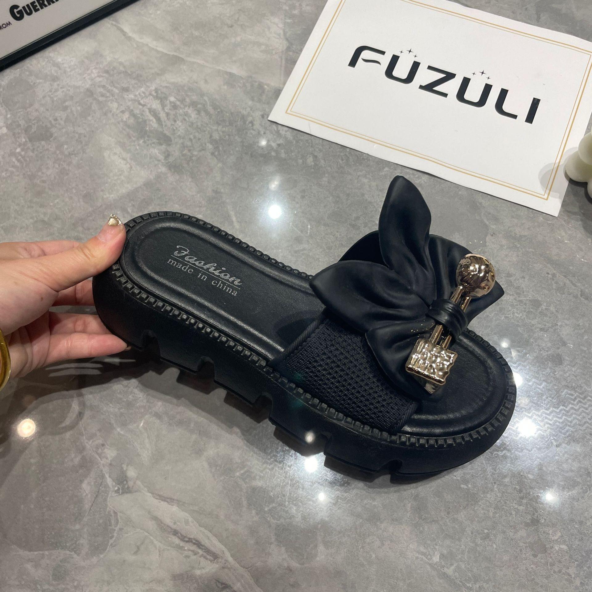 

Летние туфли на платформе женские новые сандалии знаменитости Интернета модные женские наружные тапочки сандалии корейская версия прилив 36 чёрный