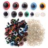 Handmade Dual-Color Cartoon Doll Eyes – Red Crystal Pupils Accessory
