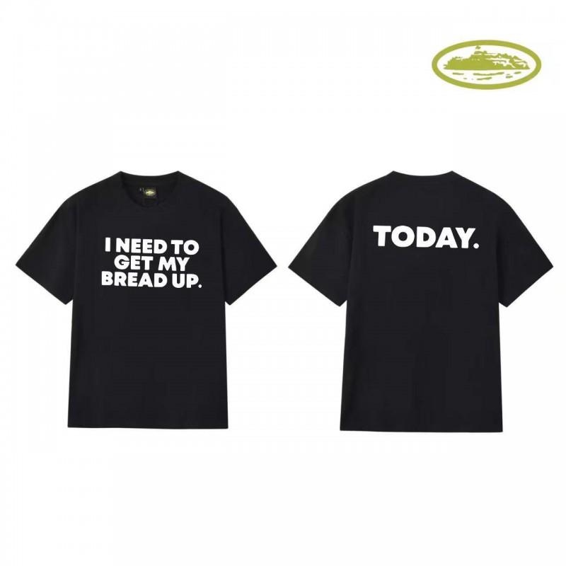 CORT Alcatraz Basic Short Sleeve T-Shirt Phantom Letter Print Couple Streetwear Teens
