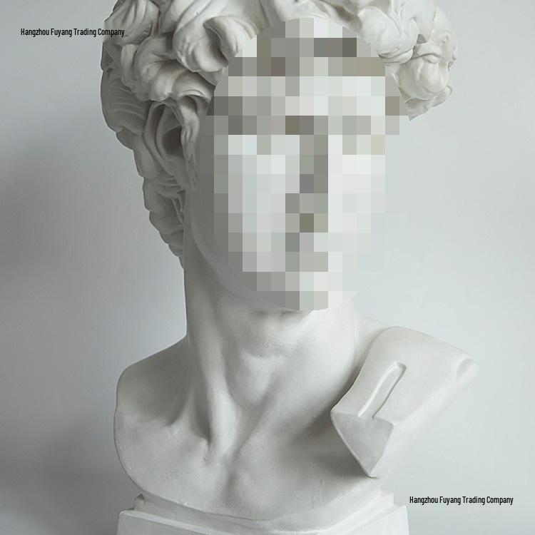 Plaster Cast Geometric Sculpture Set for Art and Photography