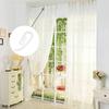 100pcs/Set Curtain Hanging Hooks Ring Window Curtain Hanger Hooks White Plastic Curtain Hook For Home Office Curtain Accessories