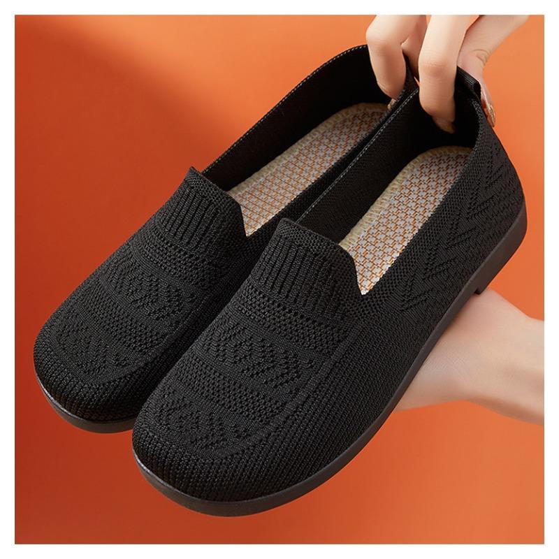 Frühling Sommer Damen Schuhe Mesh Atmungsaktiv Falts Mama Bequem Weiche Sohle Leicht Lässig Slipper Schuhe Damen Loafer