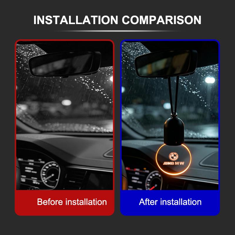 Car LED Acrylic Pendant Glowing Decor Rear View Mirror Accessories For BMW Performance M E87 E30 E46 E28 F35 G20 E93 F20 X3 X