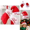 Holiday Christmas Plush Sock And Hat Set For Christmas Tree Ornaments And Gifts