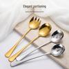 Stainless Steel Buffet Serving Spoon and Fork Set with Long Handles for Canteens and Restaurants