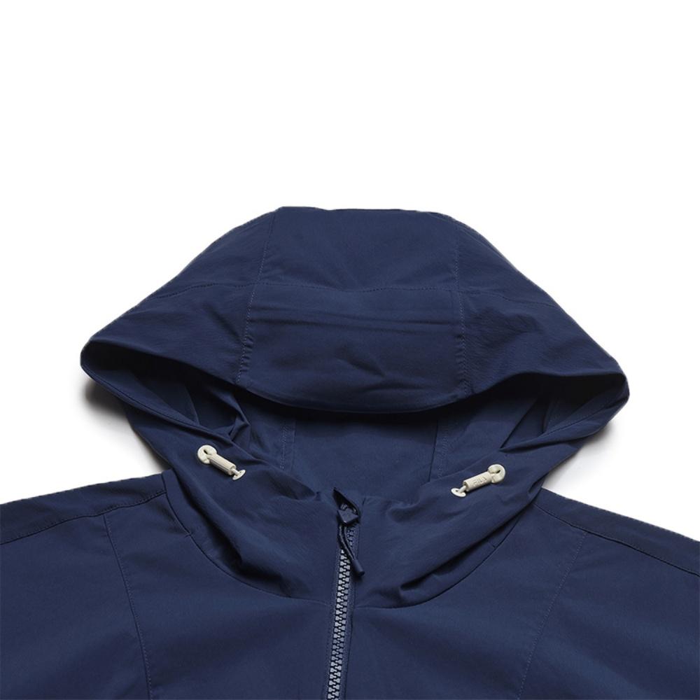 Fila Explorer Fashion Outdoor Sports Casual Versatile Woven Hooded Jacket Women Jackets Soft-Blue A11W537710FBU