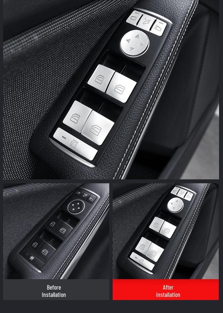 Mercedes-Benz GLK ML GLA B C E Class Window Switch Decorative Button Sticker Frame