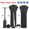 Waterproof 210D Oxford Black Umbrella Heater Cover for Garden Patio Fan-Shaped