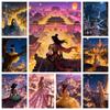 Princess Antique Night Scene Collection 5D Diamond Painting Full of Diamonds DIY Handmade Diamond Painting Fantasy Decorative Painting Kit