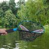 Aluminum Alloy Fishing Landing Net  Trout Net Soft Rubber Mesh Fly Fishing Net with Carabiner Fishing Gifts for Men