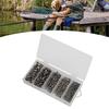 210Pcs/lot 8 Shape Fishing Swivels Bearing Solid Rings Rolling Metal Fishing Connector