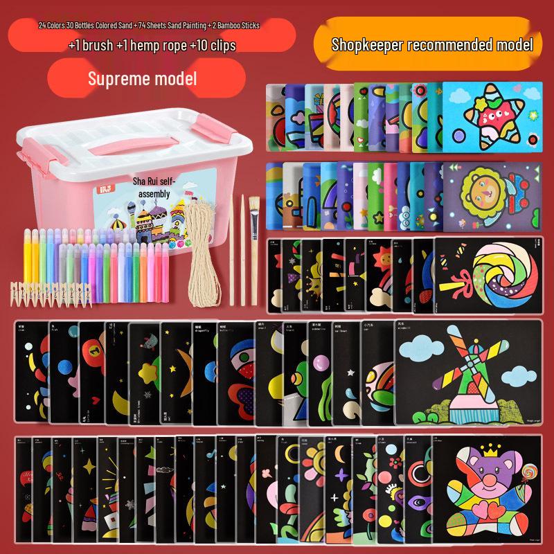 Children's DIY Sand Painting Kit: Educational Craft Toy for Boys and Girls
