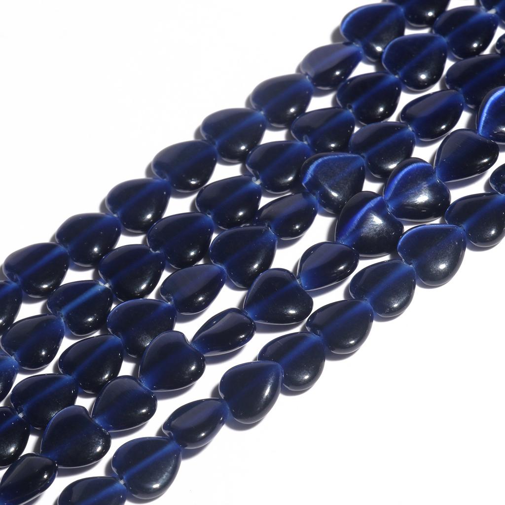 1 Stück Natursteinperlen 8 mm Katzenauge Mondstein Opal Herzformen Mix Farbe Lose Spacer Perlen für Schmuckherstellung DIY Armband Halskette