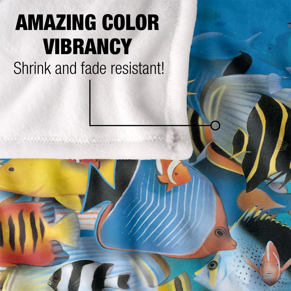 Royce McClure Day Dive Silky Tropical Fish Supersoft Blanket