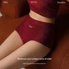 Female Spring and Autumn Light Luxury Sexy Lace Splicing Jacquard Cotton Crotch Lift Hip Belly High Waist Triangle Briefs Einson
