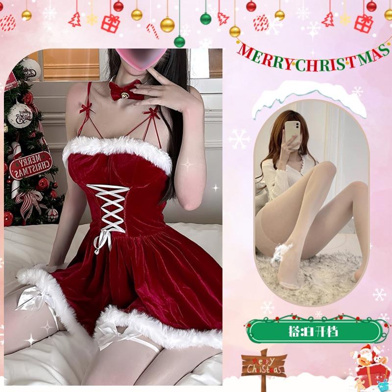 Sexy Christmas Bunny Cosplay Womens Sexy Lingerie Sweet Dress Set