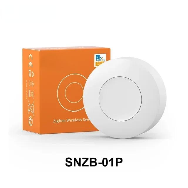 SNZB-01P Zigbee Wireless Switch Button Smart Scene Switch Smart Home Voice Control For EWeLink APP Alexa Home Assistant