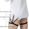 2Pcs Elastic Strap Shirt Holder Stays Non-Slip Locking Clips Leg Braces Loops  Business Accessory